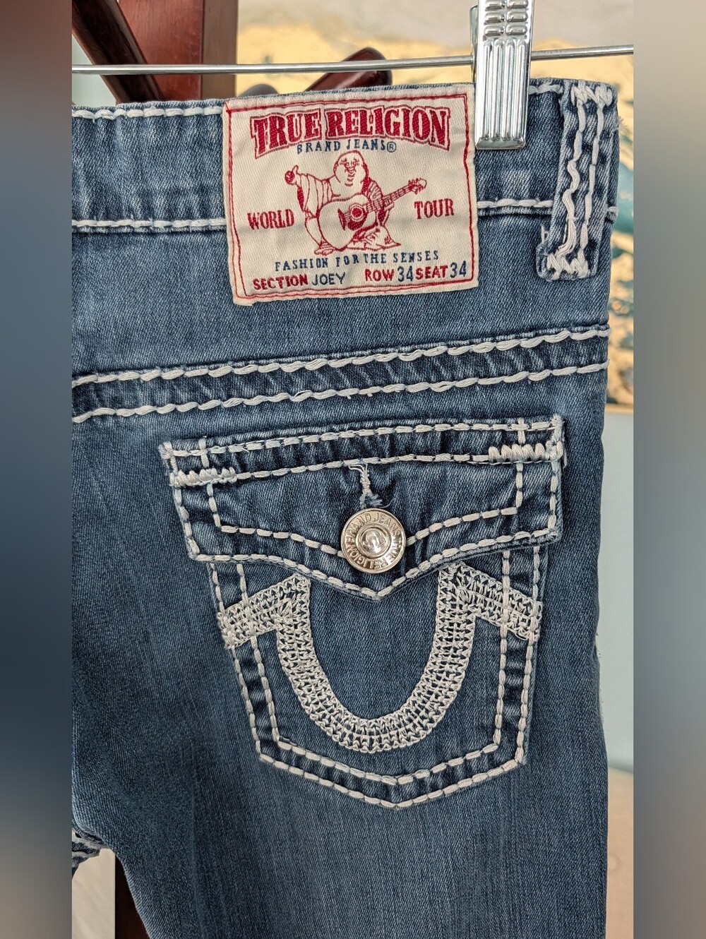 True Religion SECTION JOEYROW 34 SEAT 34 Jeans Size 29 Women.